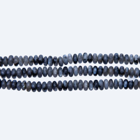 70ST456: 4mm Dark Labradorite Rondelle Beads 15.5"