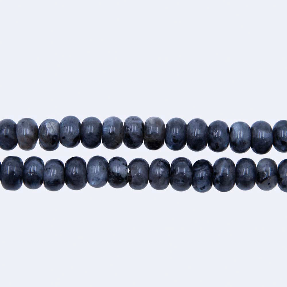 72ST456: 6mm Labradorite Rondelle Beads Dark 15.5"