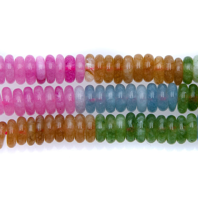 72ST525-RB: Dyed "Jade" Rainbow Color 2x6mm - 1ST