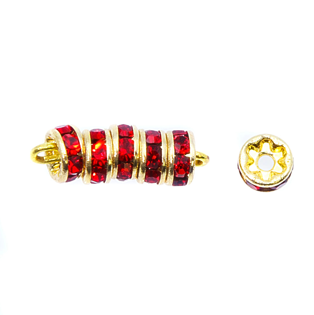 73CC242-G: Preciosa R/S Rondell Light Siam Gold 5mm-- 48PC