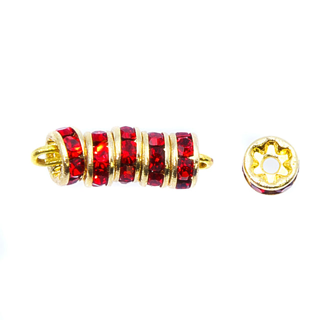 73CC242-G: Preciosa R/S Rondell Light Siam Gold 5mm-- 48PC