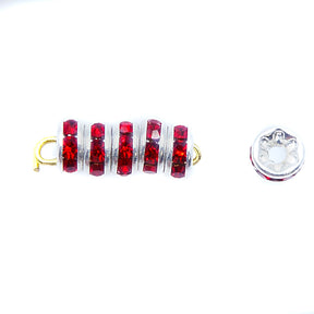 73CC242-S: Preciosa R/S Rondell Light Siam Silver 5mm-- 48PC