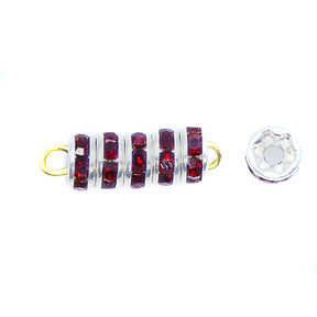 73CC244-S: Preciosa R/S Rondell Siam Silver 5mm-- 48PC