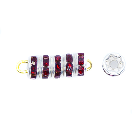 73CC244-S: Preciosa R/S Rondell Siam Silver 5mm-- 48PC