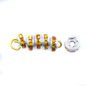 73CC254-S: Preciosa R/S Rondell Topaz Silver 5mm-- 48PC