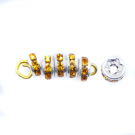 73CC254-S: Preciosa R/S Rondell Topaz Silver 5mm-- 48PC