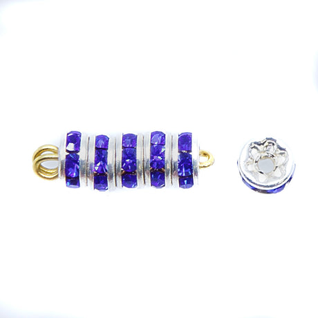73CC274-S: Preciosa R/S Rondell Sapphire Silver 5mm-- 48PC