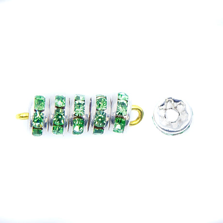 73CC282-S: Preciosa R/S Rondell Peridot Silver 5mm-- 48PC