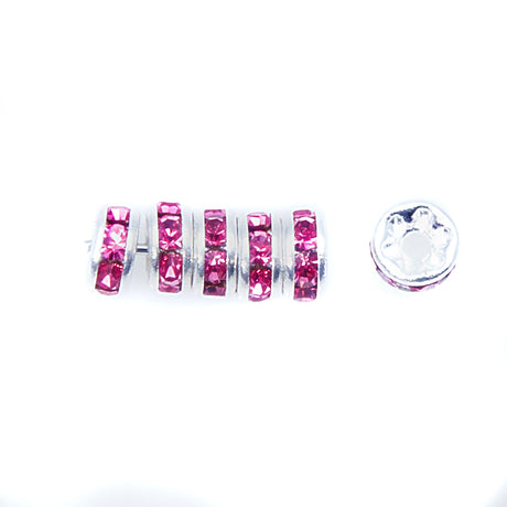 73CC292-S: Preciosa R/S Rondell Rose Silver 5mm-- 48PC
