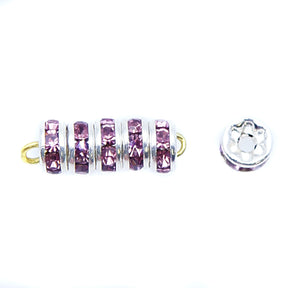 73CC296-S: Preciosa R/S Rondell Light Amethyst Silver 5mm-- 48PC