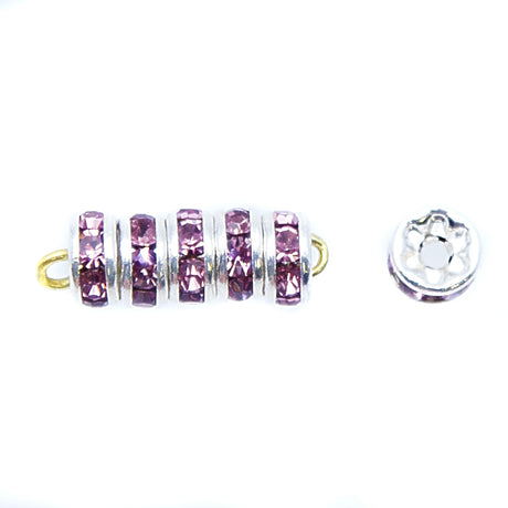 73CC296-S: Preciosa R/S Rondell Light Amethyst Silver 5mm-- 48PC