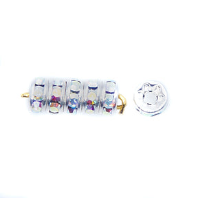 73CC512-S: Preciosa R/S Rondell Crystal AB 5mm-- 48PC