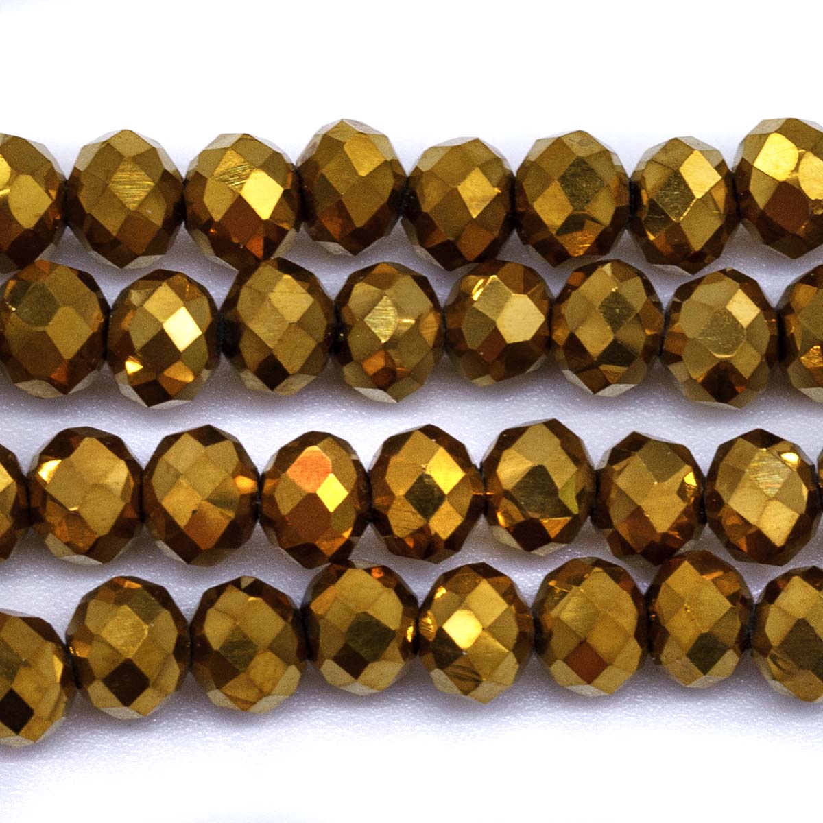73CD856: Crystal Round Rondelle Bronze 4x6mm 1 String