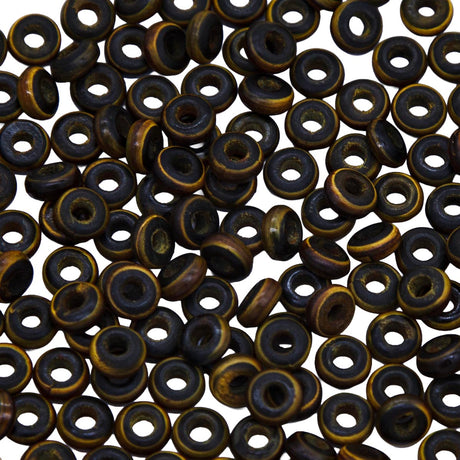 73HR153: Horn Saucer Burnt Color 6mm 150 Pieces