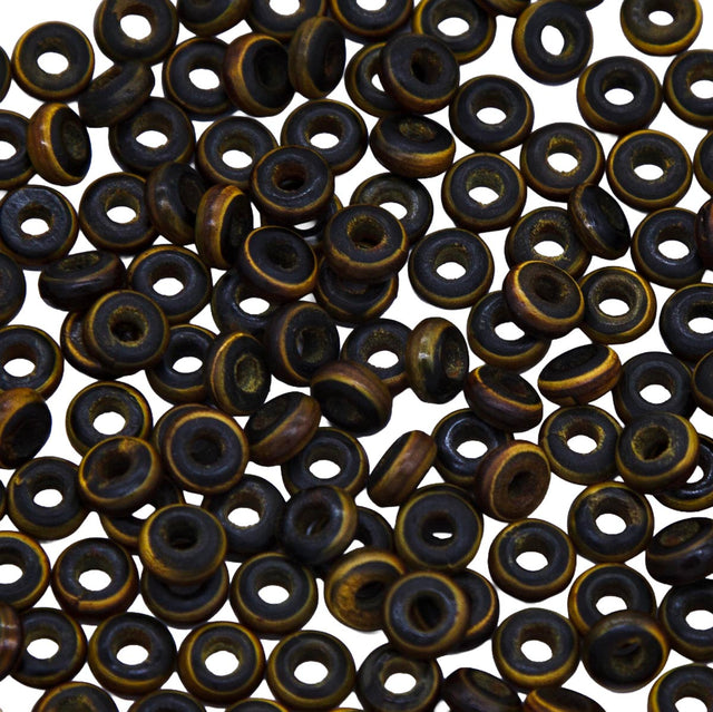 73HR153: Horn Saucer Burnt Color 6mm 150 Pieces