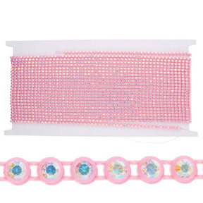 73RH512-PK: PL Rhinestone Banding ss8 Cry AB PINK - 10MTR