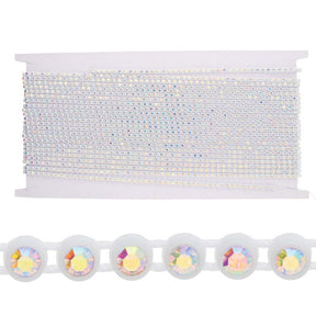 73RH512-WH: PL Rhinestone Banding ss8 Cry AB White - 10MTR