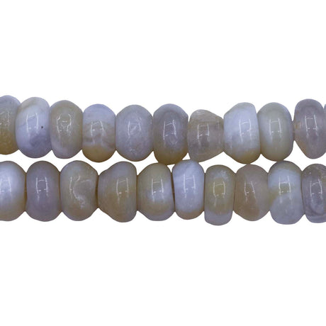 73ST4007-BG: Natural Blue/Grey Chalcedony Smooth Rondelle 3.5x6mm