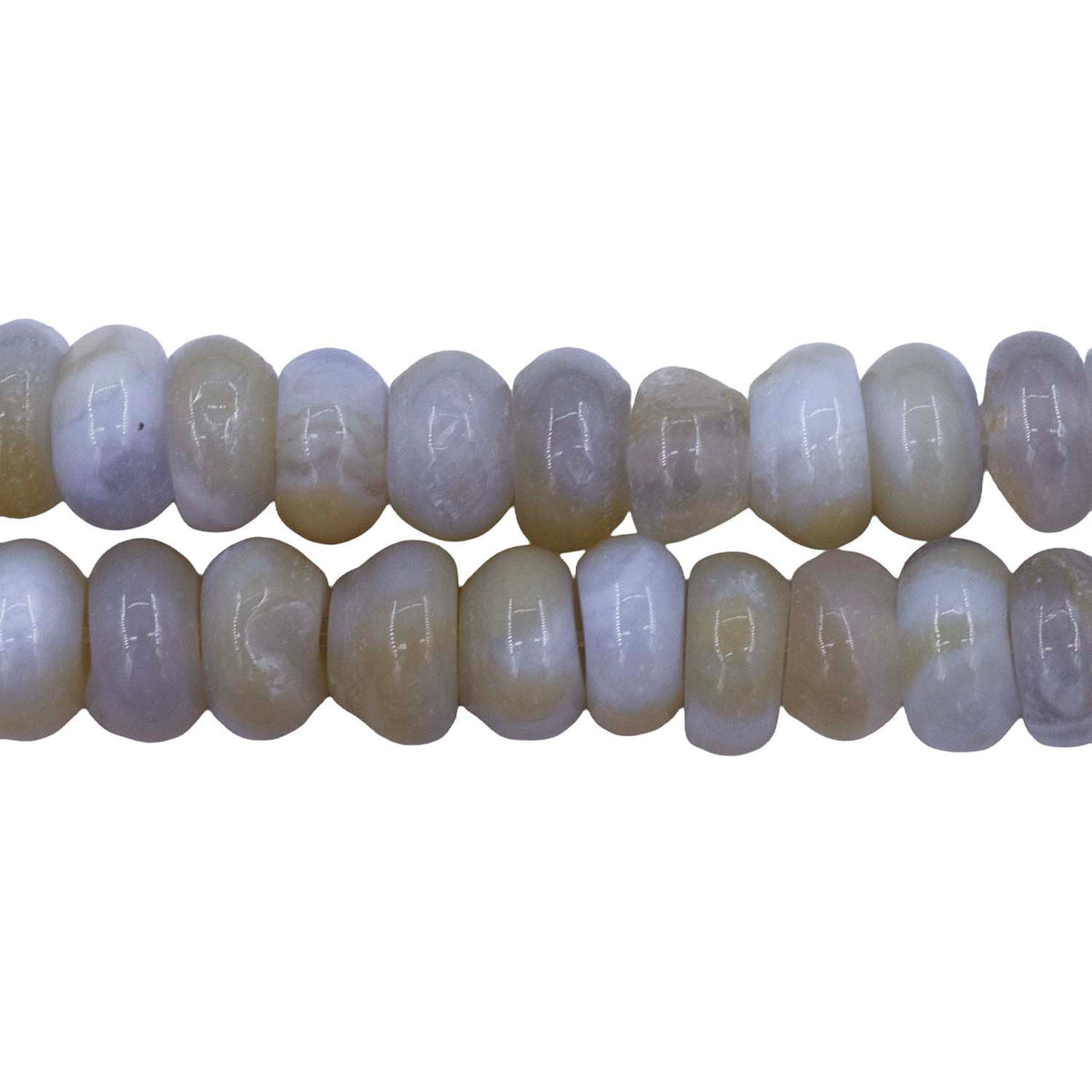 73ST4007-BG: Natural Blue/Grey Chalcedony Smooth Rondelle 3.5x6mm