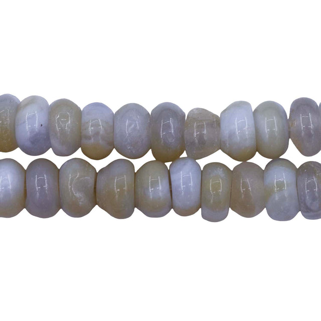 73ST4007-BG: Natural Blue/Grey Chalcedony Smooth Rondelle 3.5x6mm