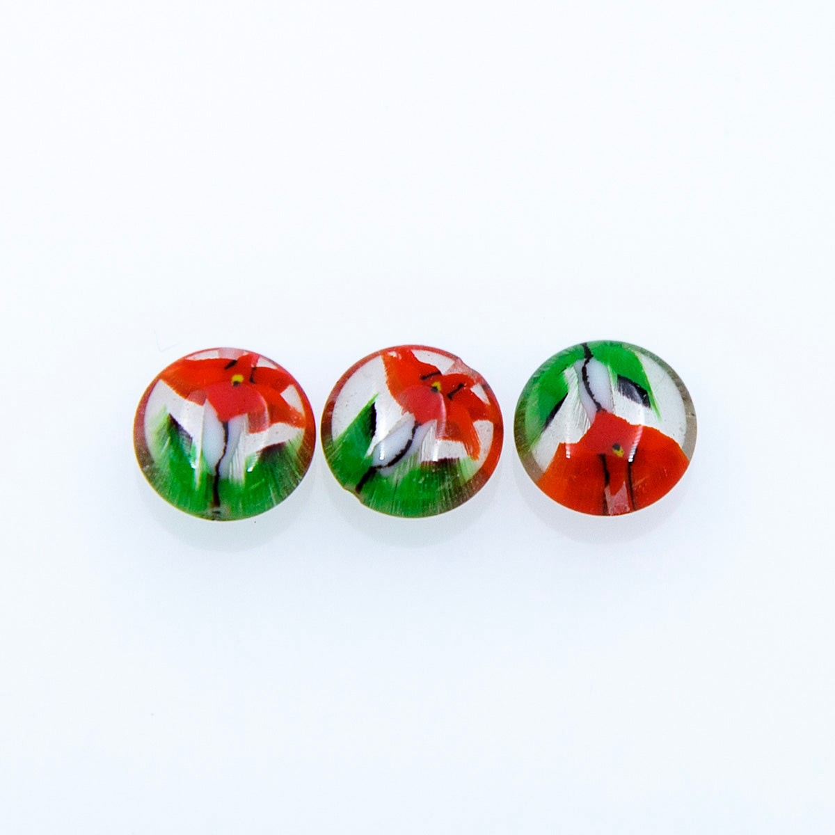 74AG212-1: Acrylic Coin Flower 10mm - 5PC
