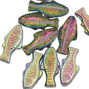 74FH505-B: CZ Fish Vitrail Inside and Out 24mm 10 Pieces