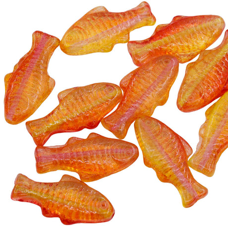 74FH5234: CZ Fish Apricot and Orange 24mm 10 Piece Pack