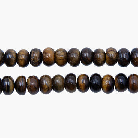 74ST400-BG: 8mm Tiger Eye Rondelle Beads 15.5"