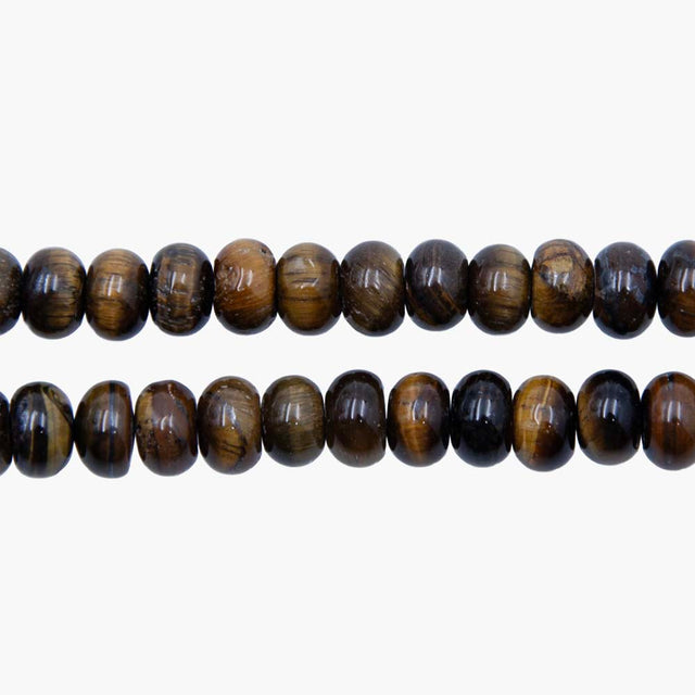 74ST400-BG: 8mm Tiger Eye Rondelle Beads 15.5"