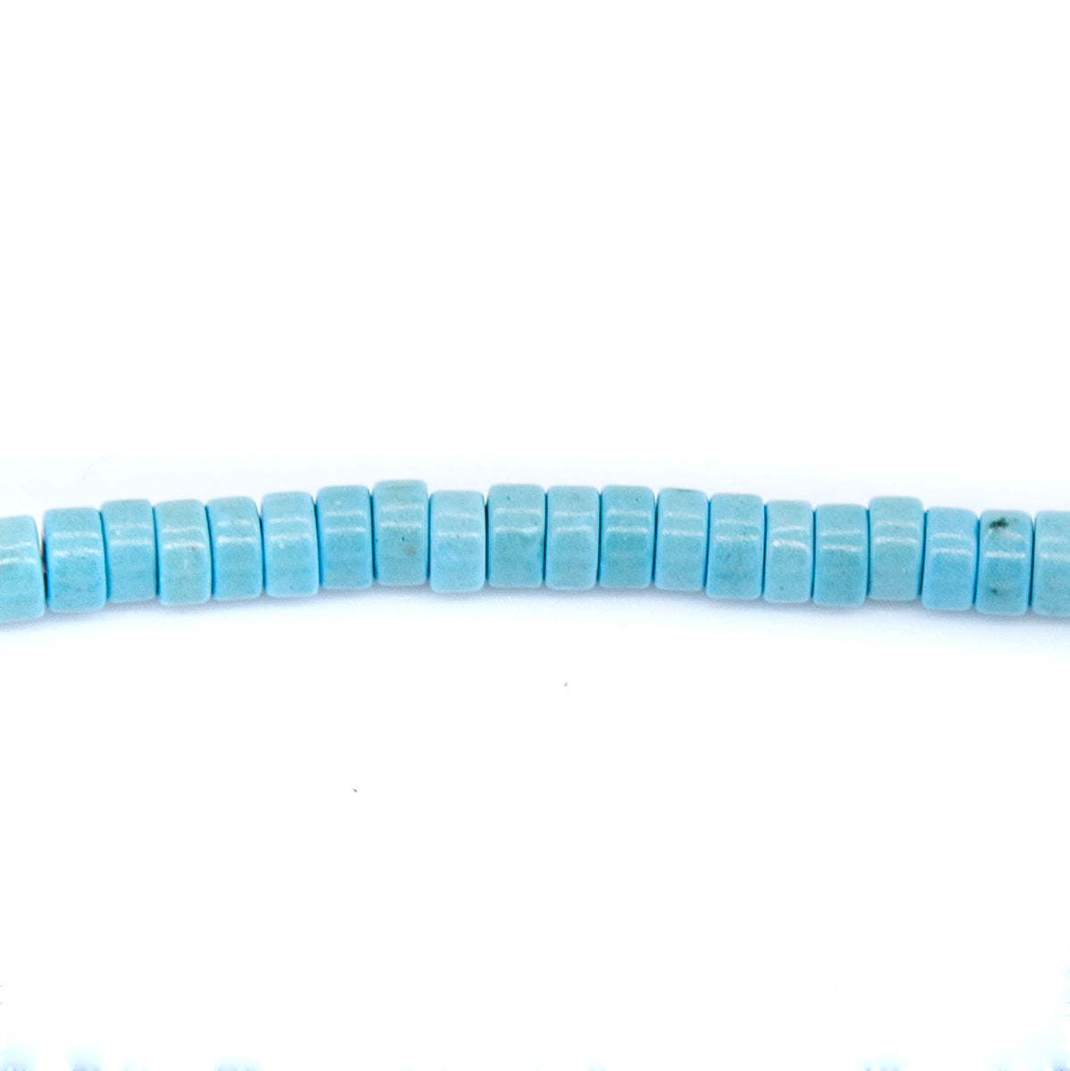 74ST612-B: Magnesite Heishi Beads Blue 4mm 15.5"