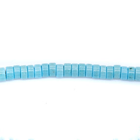 74ST612-B: Magnesite Heishi Beads Blue 4mm 15.5"