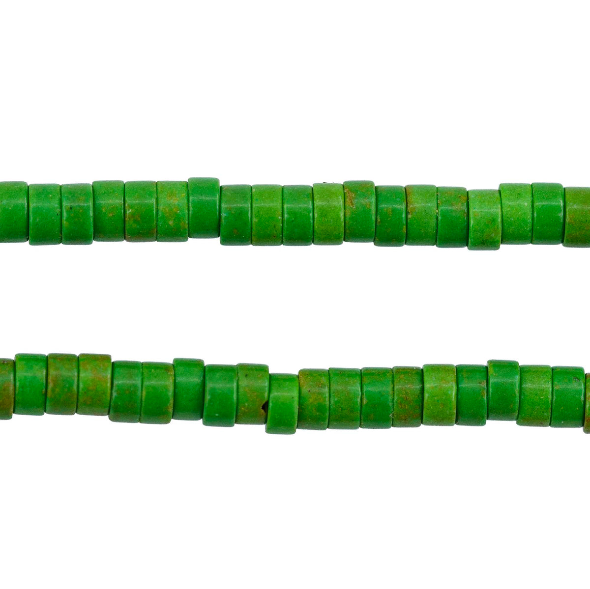 74ST612-G: Magnesite Heishi Beads Green 4mm 15.5"