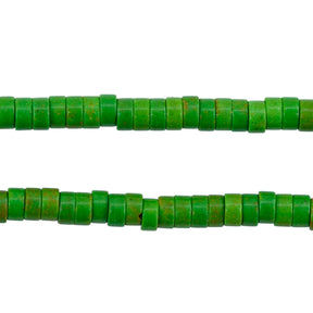 74ST612-G: Magnesite Heishi Beads Green 4mm 15.5"