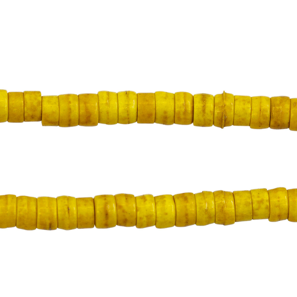74ST612-Y: Magnesite Heishi Beads Yellow 4mm 15.5"