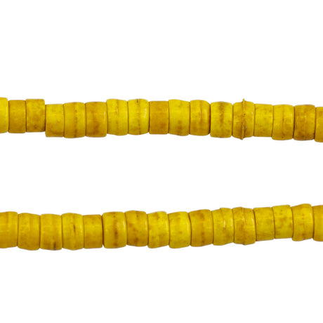 74ST612-Y: Magnesite Heishi Beads Yellow 4mm 15.5"