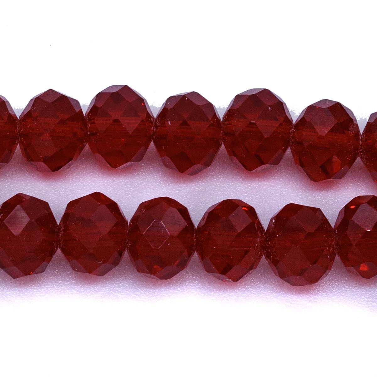 75CD244: Crystal Rondelle Siam AAA Grade 6X8MM 16" String