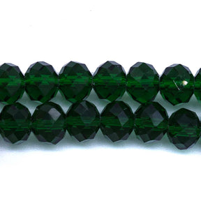 75CD284: Crystal Rondelle Grass Green AAA Grade 6X8MM 16" String