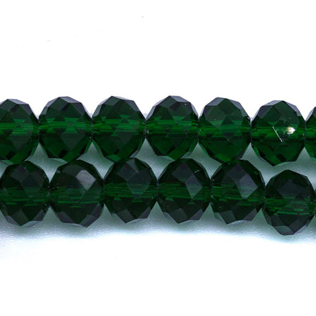 75CD284: Crystal Rondelle Grass Green AAA Grade 6X8MM 16" String
