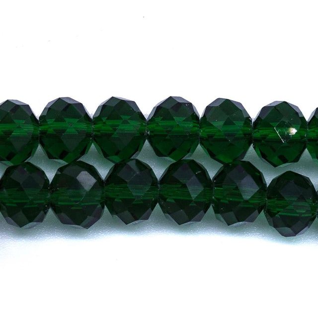 75CD284: Crystal Rondelle Grass Green AAA Grade 6X8MM 16" String