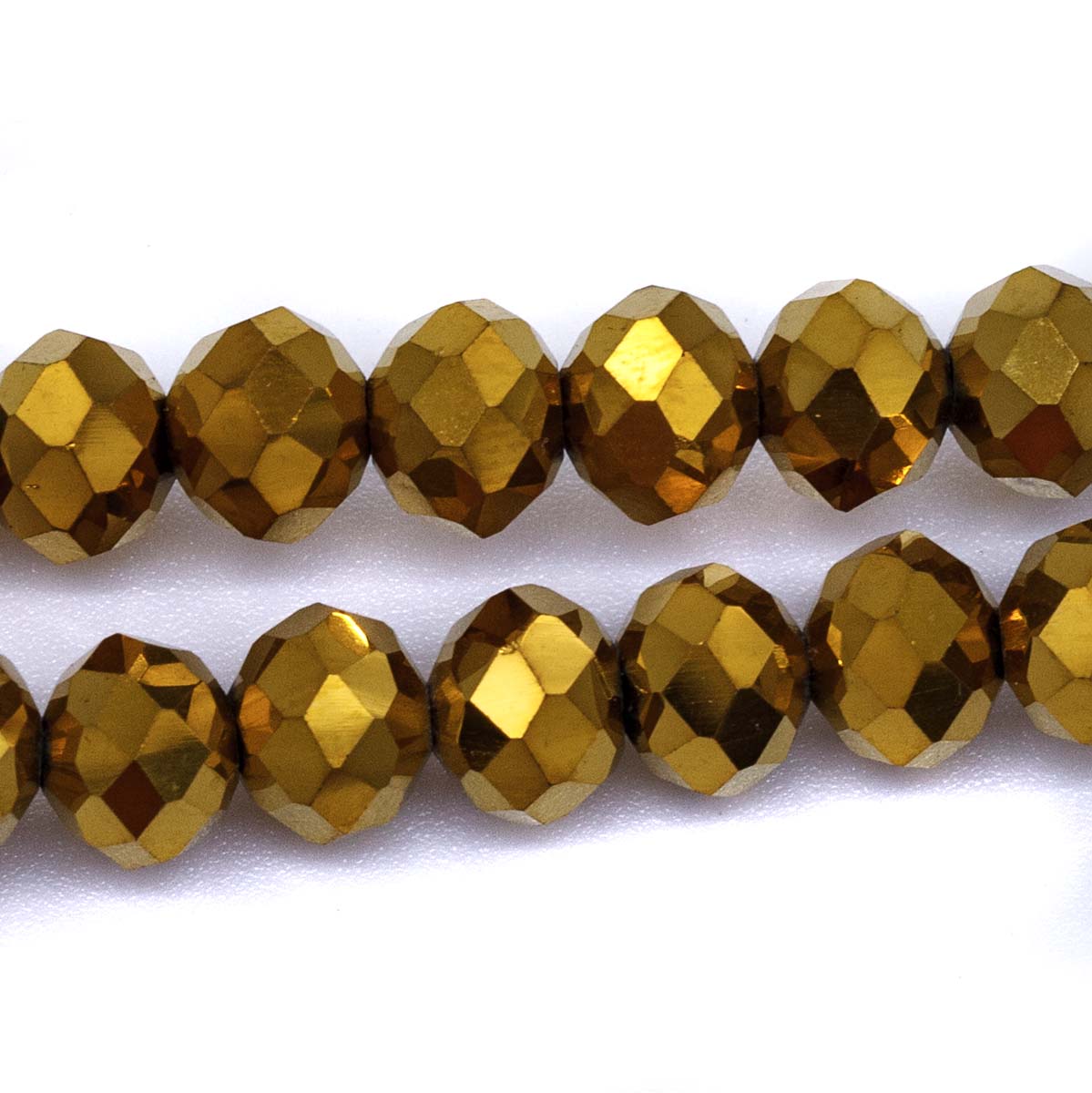 75CD856: Crystal Round Rondelle Bronze 6x8mm - 1 String