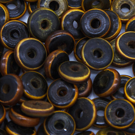 76HR153: Horn Saucer Burnt Color 10mm 100 Pieces per Pack