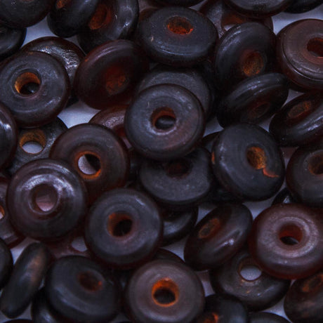 76HR252: Horn Saucer Amber/Orange 10mm 100 Pc