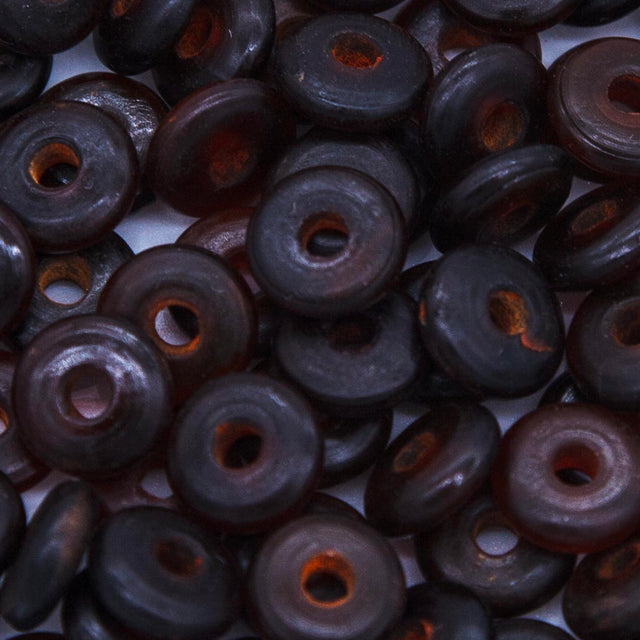 76HR252: Horn Saucer Amber/Orange 10mm 100 Pc