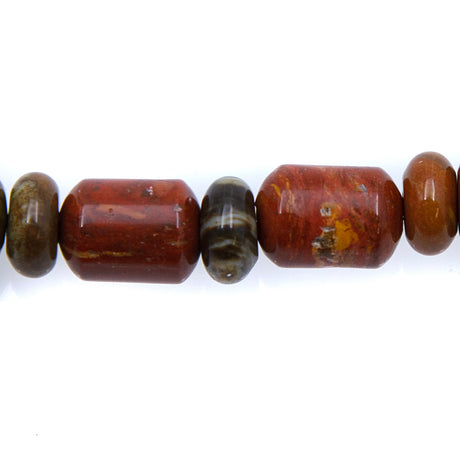 76ST425-DD: Madagascar Jasper Dot Dash 10mm 16"St