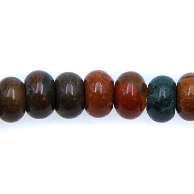 76ST425-R: Madagascar Jasper Rondelle 10mm 16"St