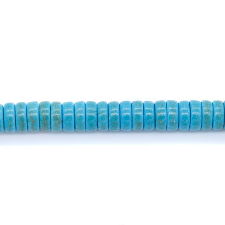 76ST612-B: Magnesite Heishi Beads Blue 6mm 15.5"