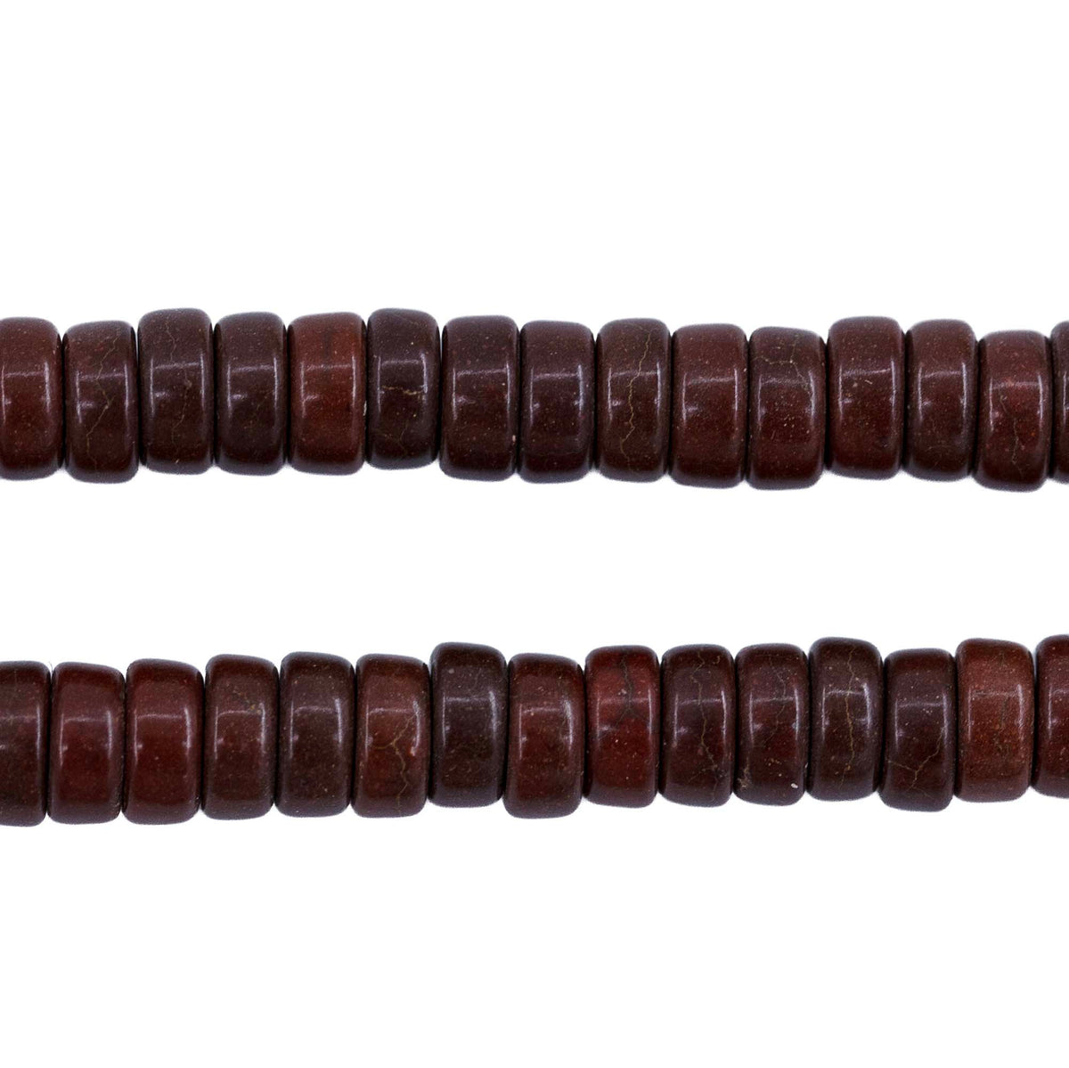 76ST612-CO: Magnesite Heishi Beads Coffee 6mm 15.5"