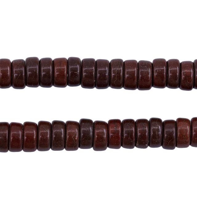 76ST612-CO: Magnesite Heishi Beads Coffee 6mm 15.5"