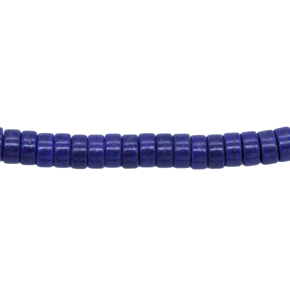 76ST612-DB: Magnesite Heishi Beads Dark Blue 6mm 15.5"