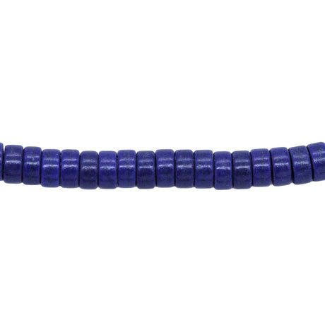 76ST612-DB: Magnesite Heishi Beads Dark Blue 6mm 15.5"